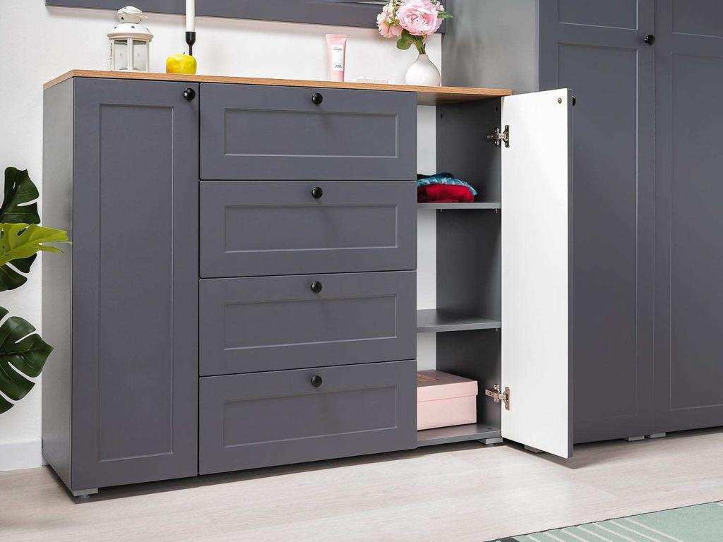 Прихожая Остин 2 Серый графит/Дуб Вотан