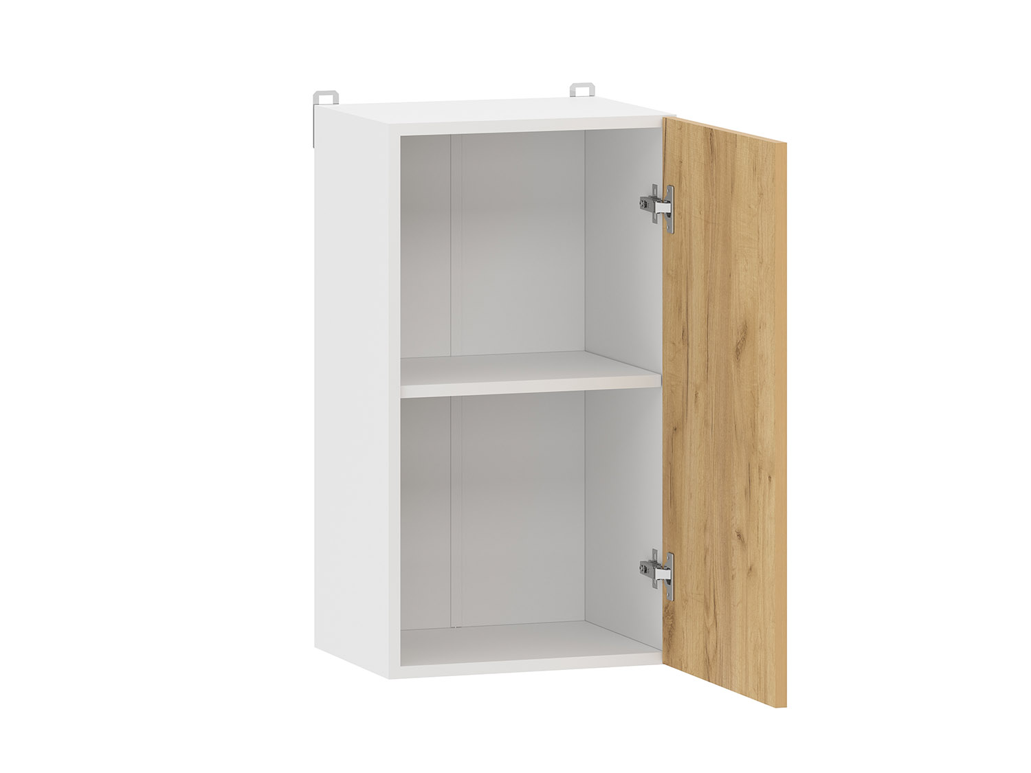 Борги 100.30 400 шкаф навесной / Белый/Дуб Крафт золотой