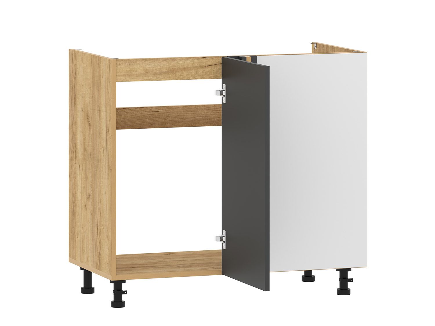 Борги 100.11 тумба под мойку угловая (1000) Дуб Крафт золотой / Антрацит