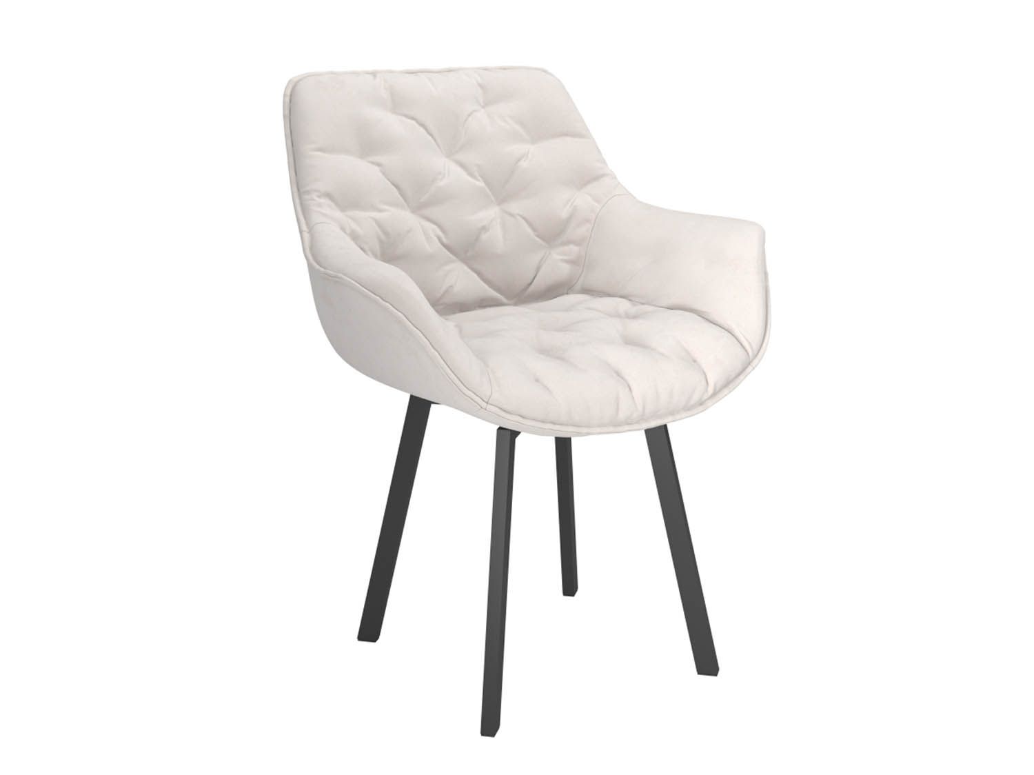 Квинта стул велюр тенерифе крем / черный