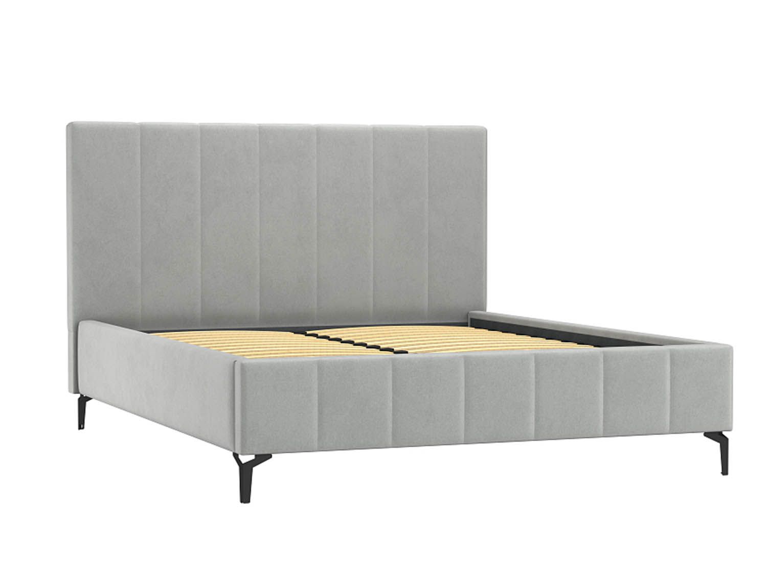 Брэнда кровать 1600 микровелюр дым