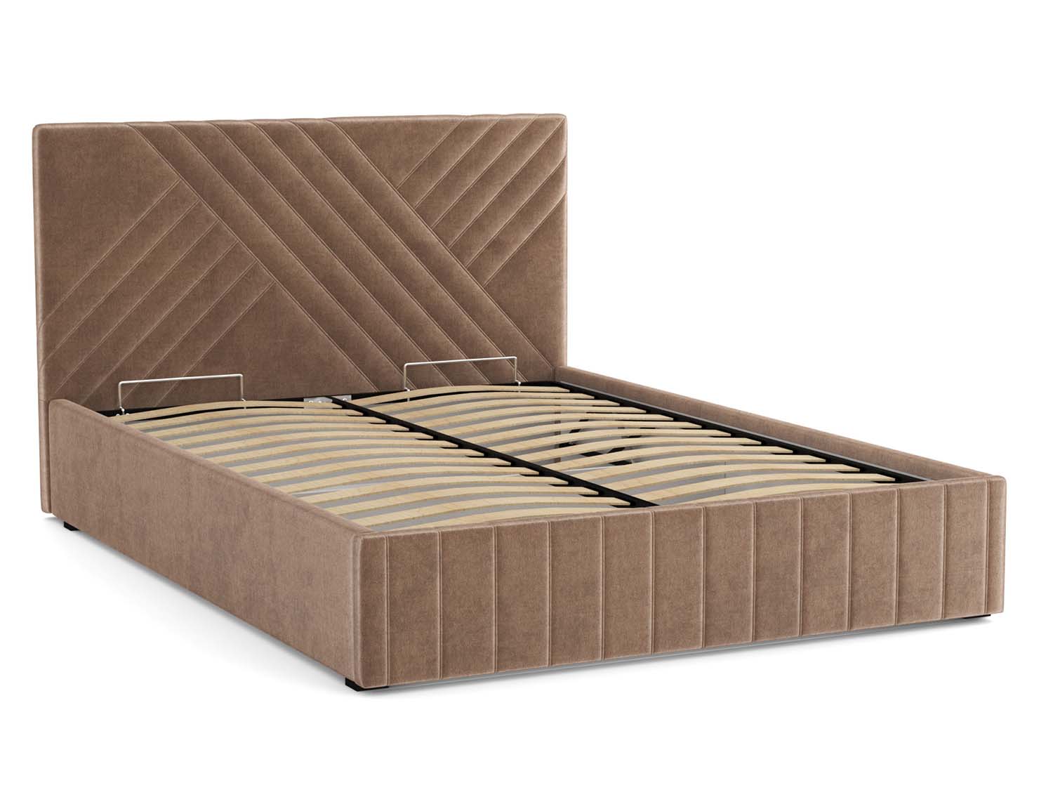 Гамма Ф кровать 1600 - велюр Fresh хумус