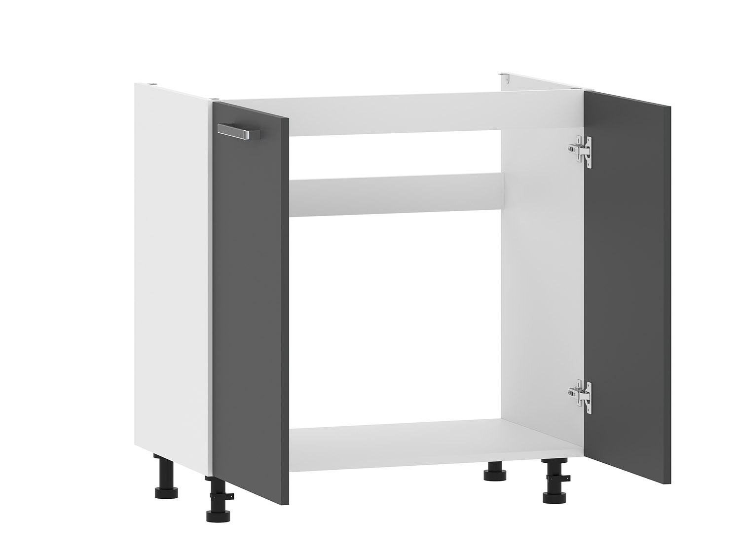 Борги 100.04 800 тумба под мойку / Белый/Антрацит