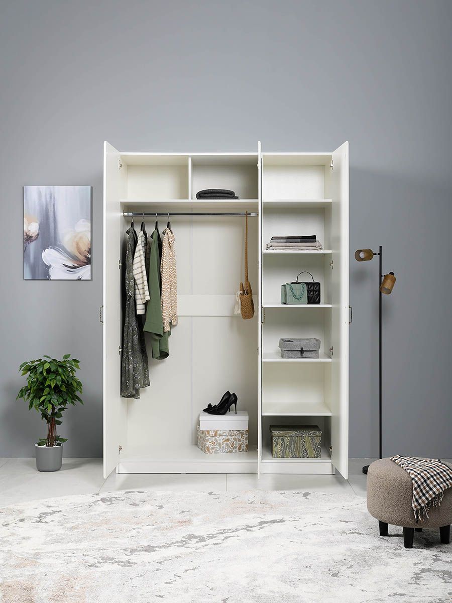 Ливерпуль Шкаф комбинированный 08.45.01 Белый/Ясень ваниль