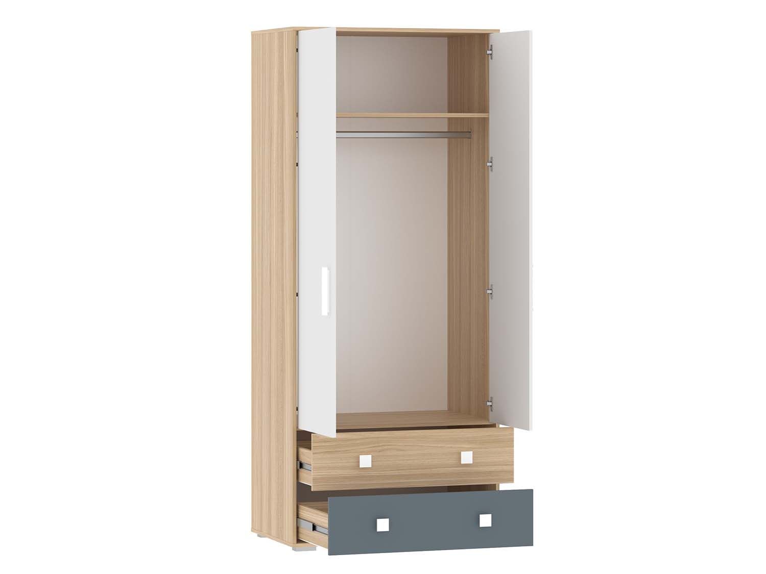 НМ 041.94 Шкаф для одежды Элиот Белый/Маренго/Баунти Песочный