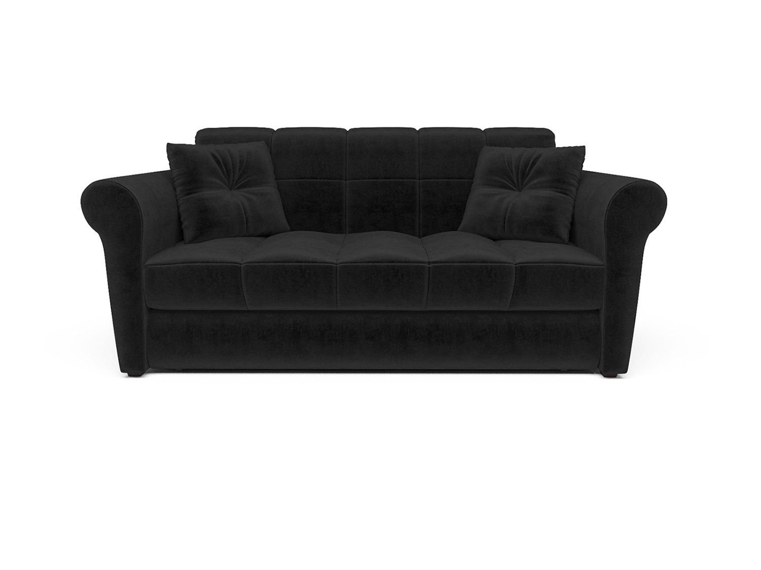 Диван Гранд велюр черный / НВ-178/17