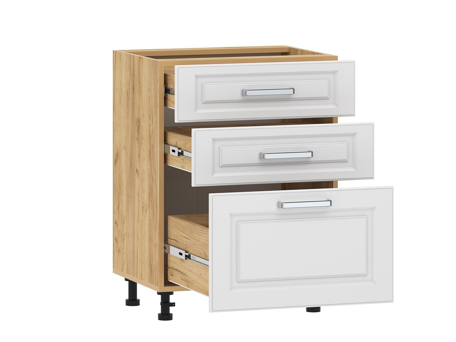 Вокс 100.06 тумба кухонная (600) Дуб Крафт золотой / Меренга