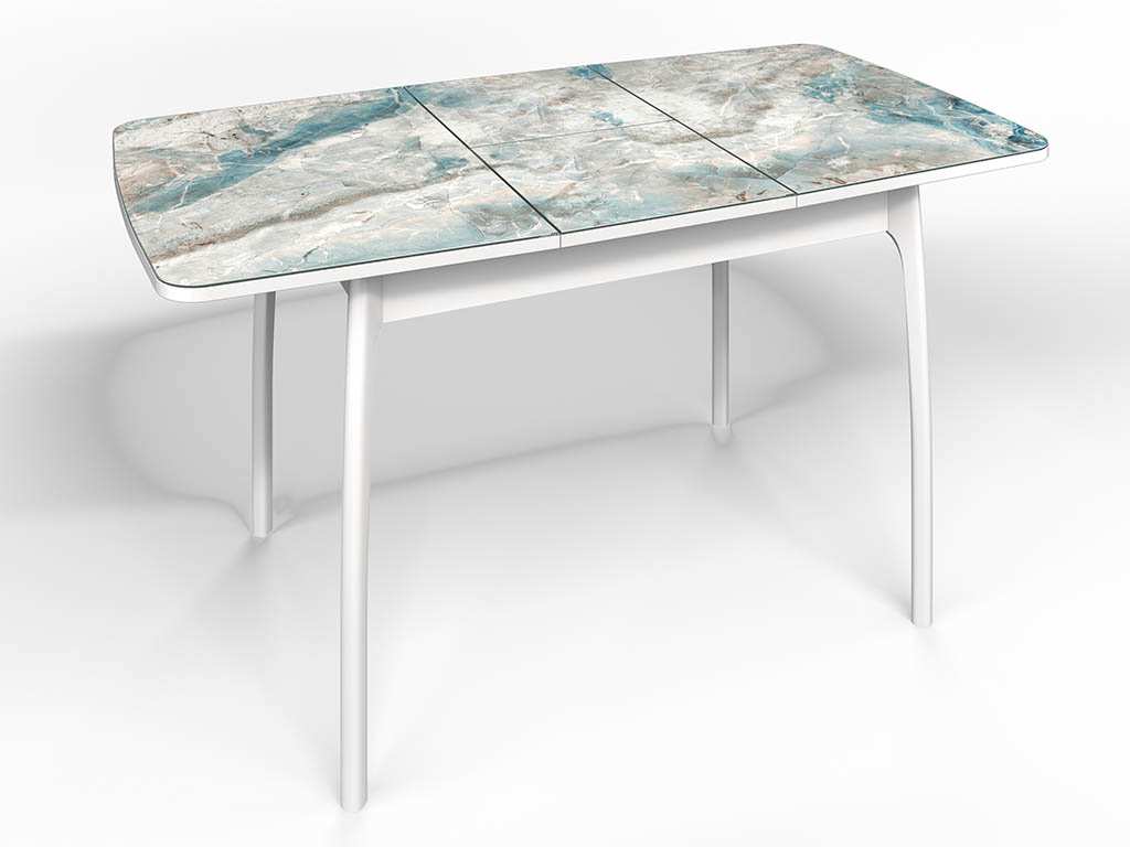 Стол СМ-7 Флорида опора массив изогнутая белый