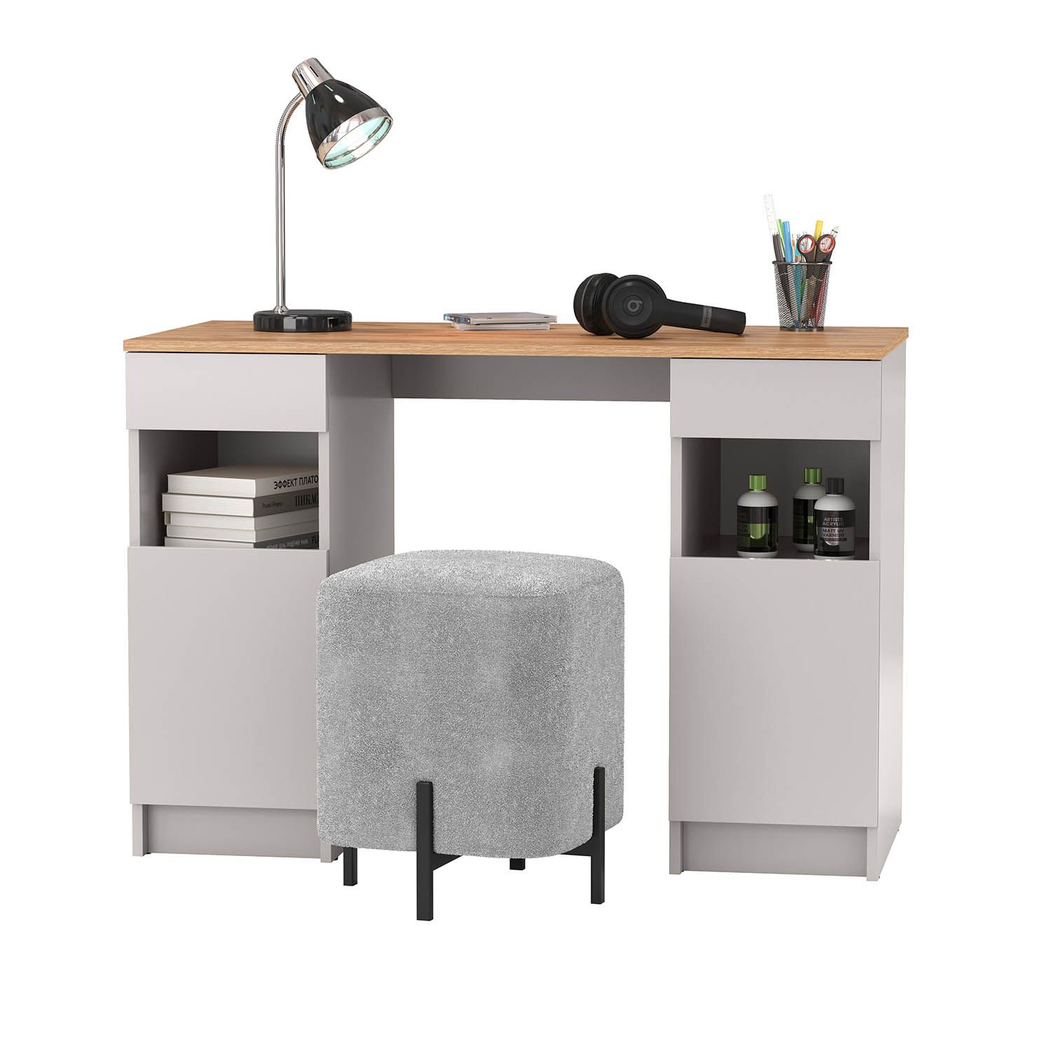 89.14 Прайм стол письменный кашемир / дуб золотой