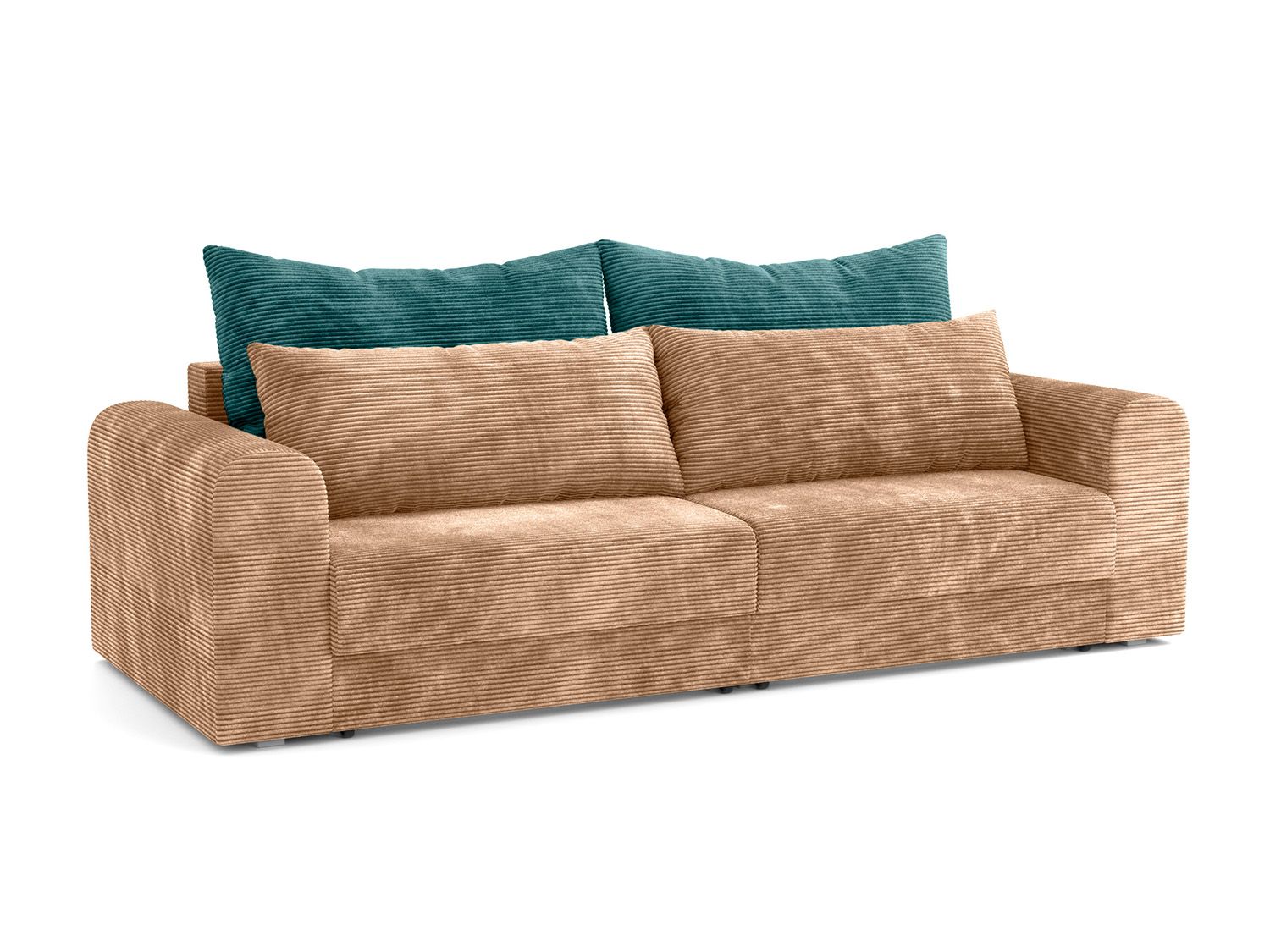 Диван - кровать Конго 2S (2 секции) велюр цилиум крем/форест