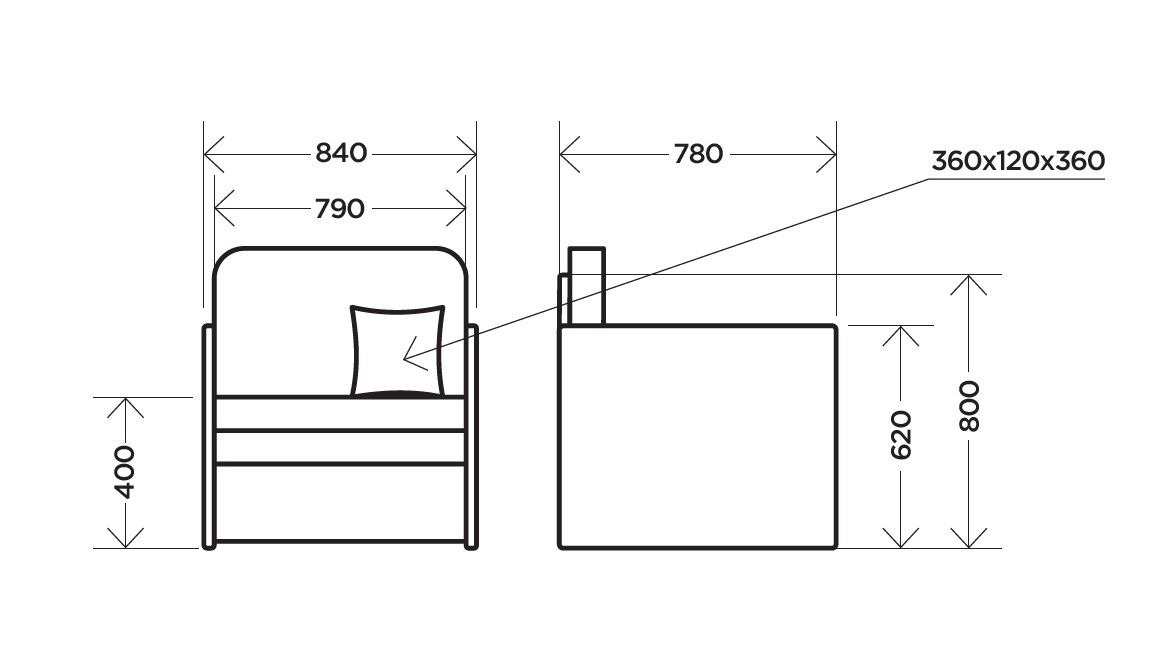 Диван Дариуш бирюзовый