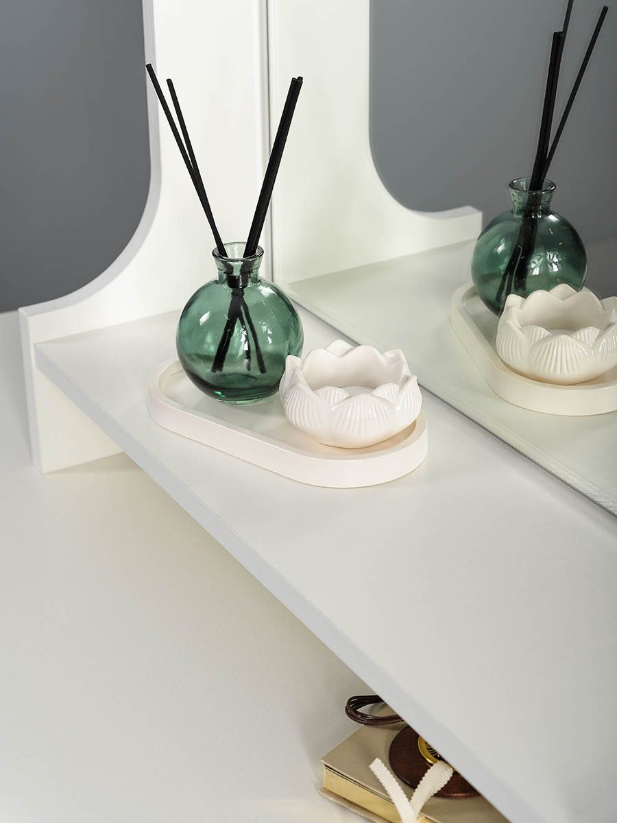 Ливерпуль Полка 10.118 (с зеркалом) Белый/Ясень ваниль