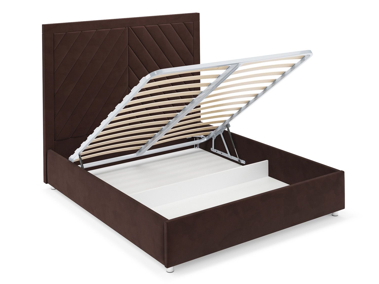 Кровать Мишель бархат шоколадный STAR VELVET 60 COFEE 160