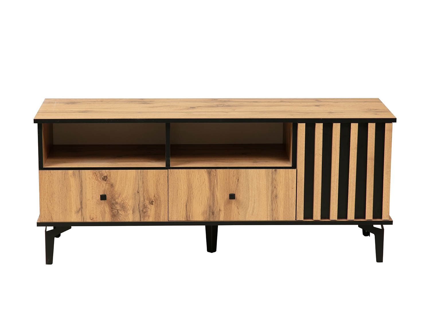 Тумба под ТВ Либерти 51.06 (опора h150) Дуб Вотан/Черный