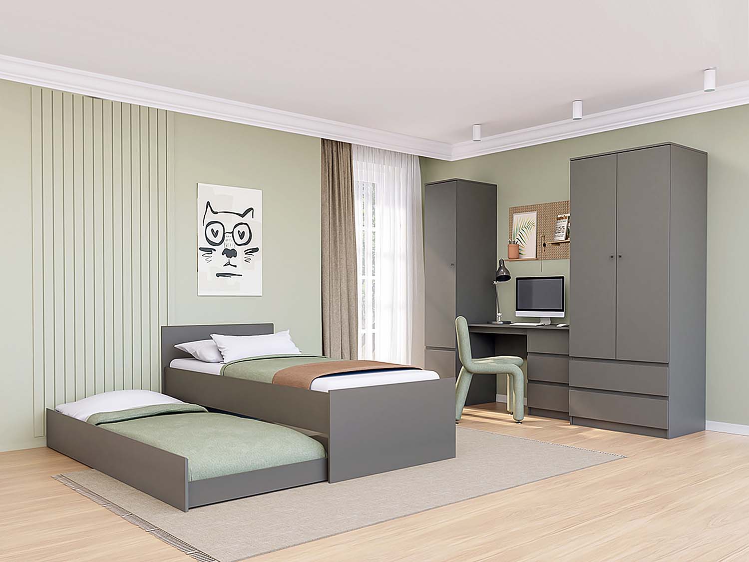 Детская Кэт-1 набор 4 - Графит