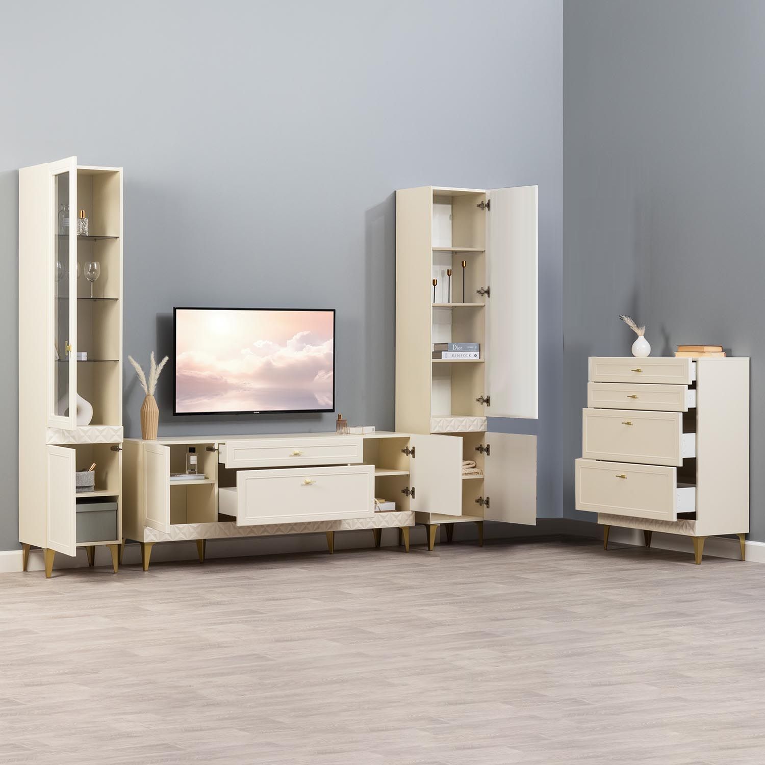 Гостиная Марион-1 Слоновая кость