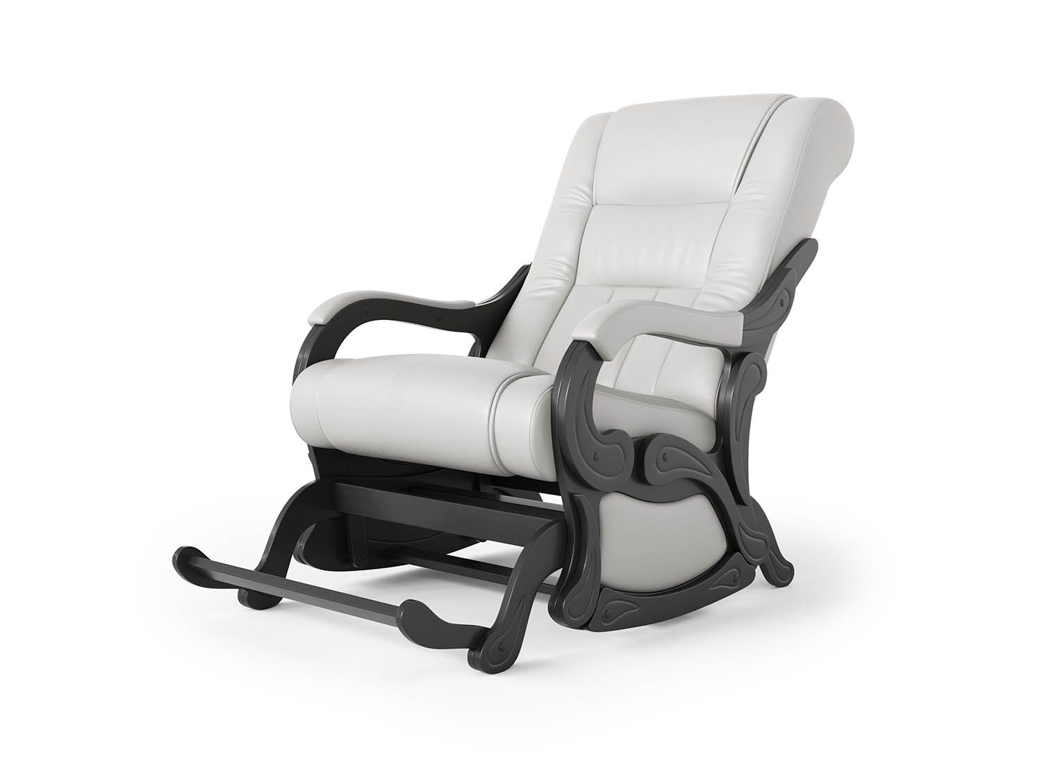 Кресло-маятник Родос Черный / Крем