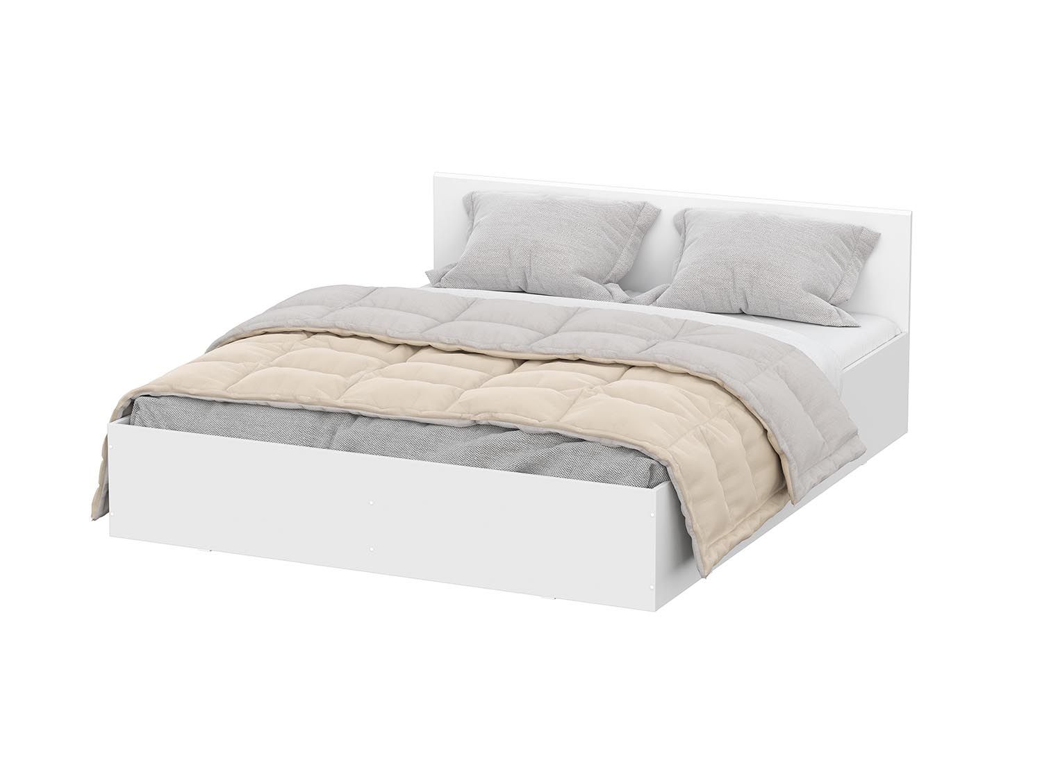 Токио кровать двойная универсальная 1,6 с основанием / Белый текстурный