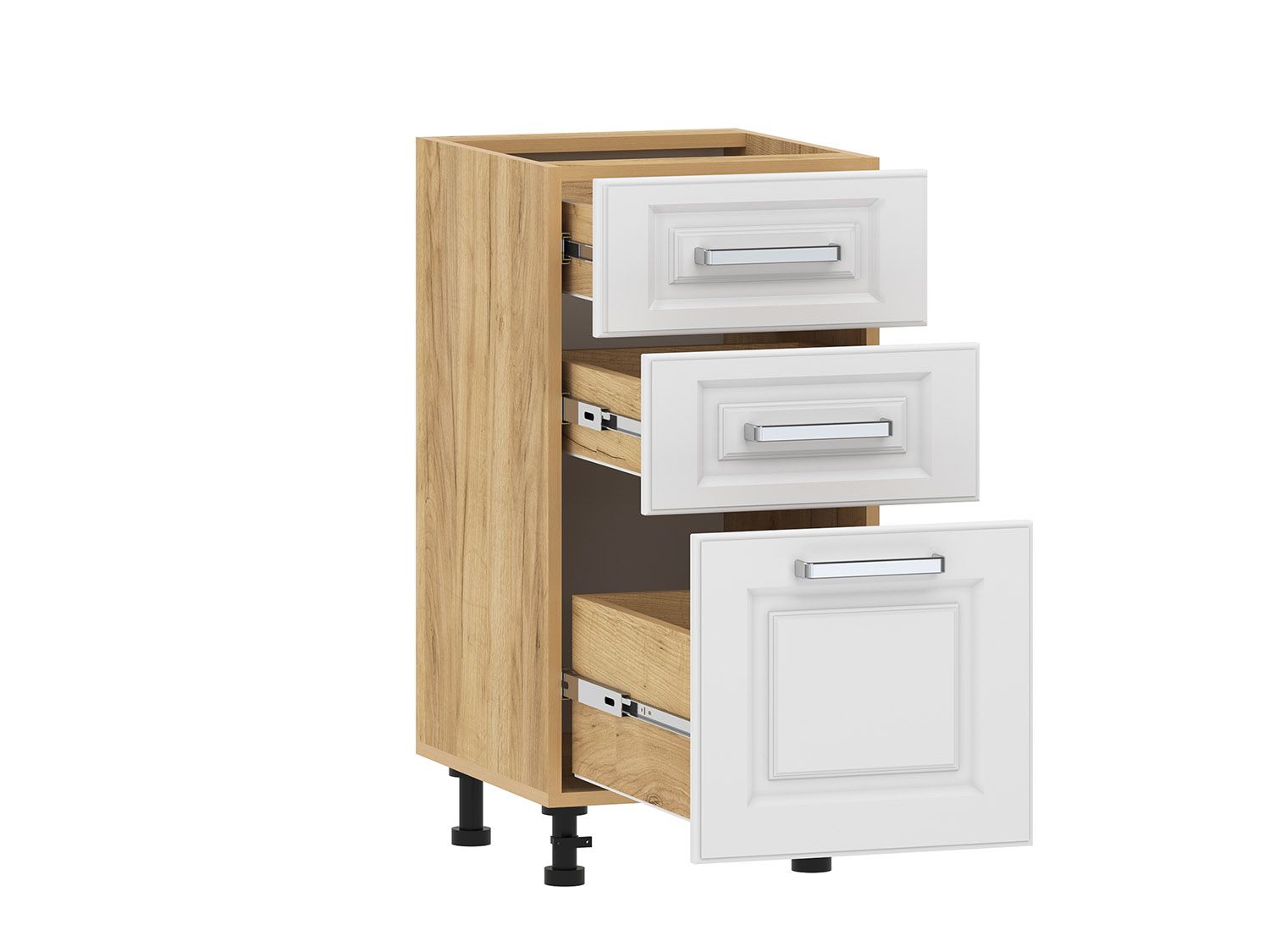 Вокс 100.06 тумба кухонная (400) Дуб Крафт золотой / Меренга