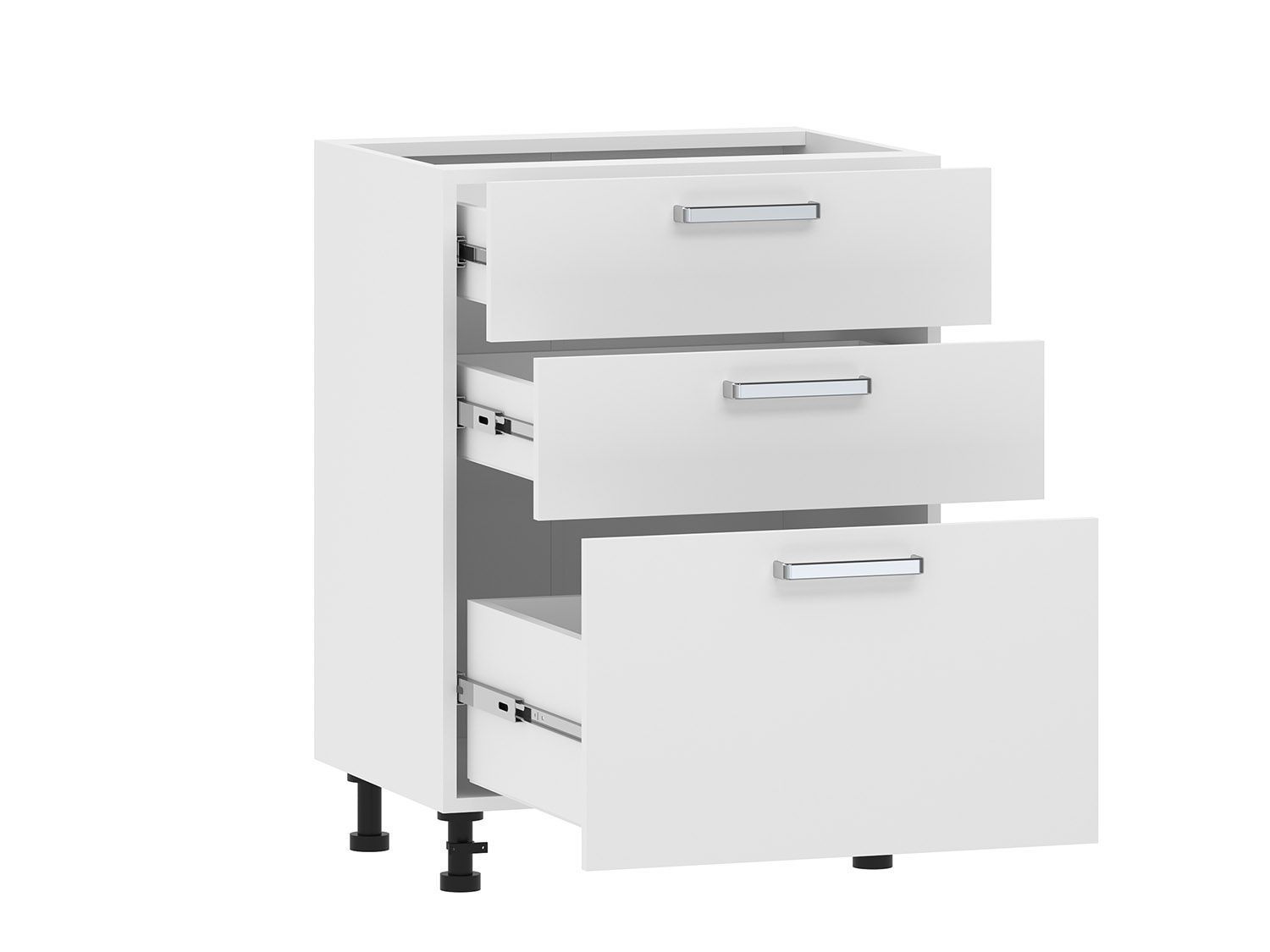 Борги 100.06 тумба кухонная (600) Белый / Белый