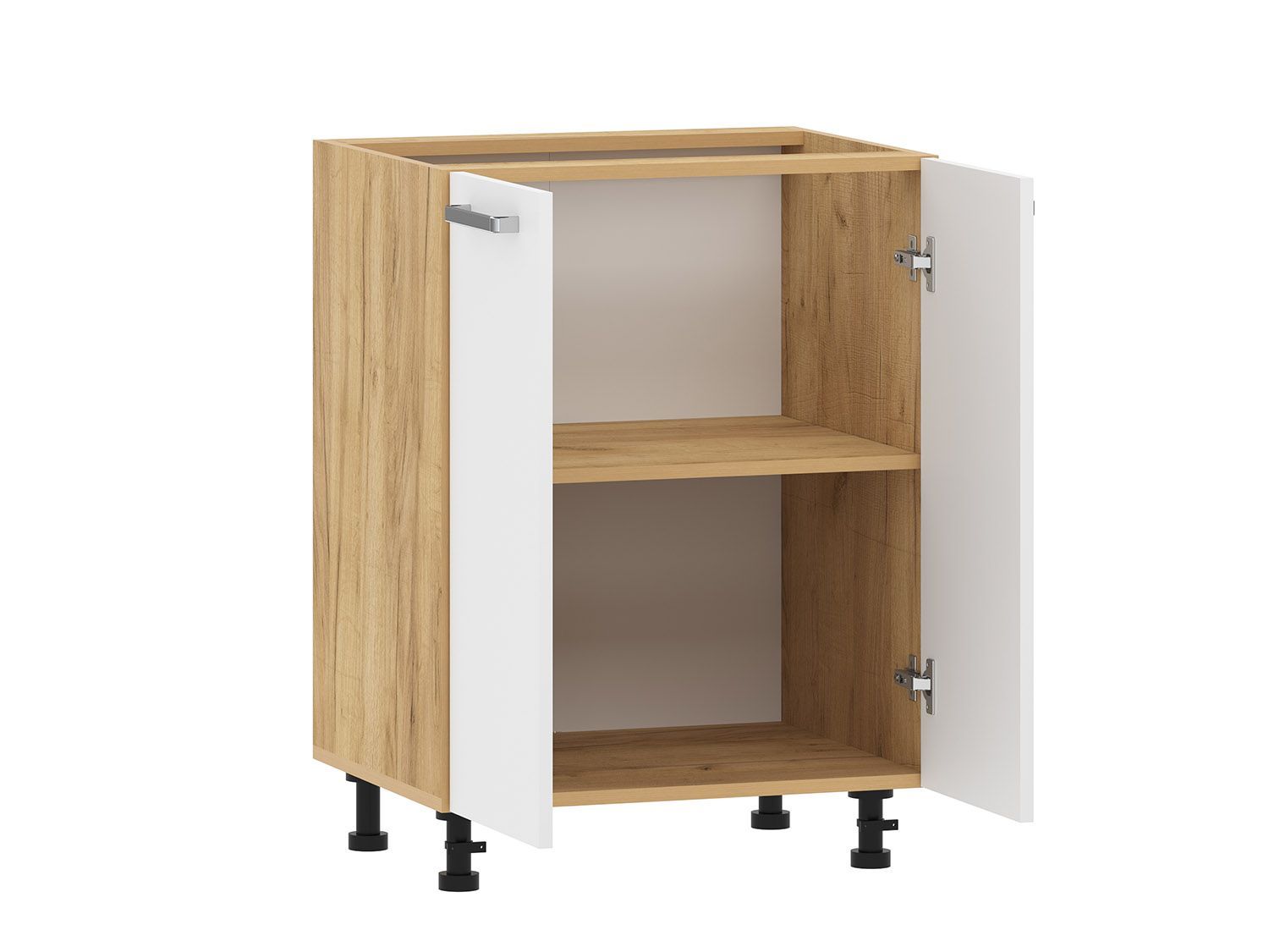 Борги 100.02 тумба кухонная (600) Дуб Крафт золотой / Белый