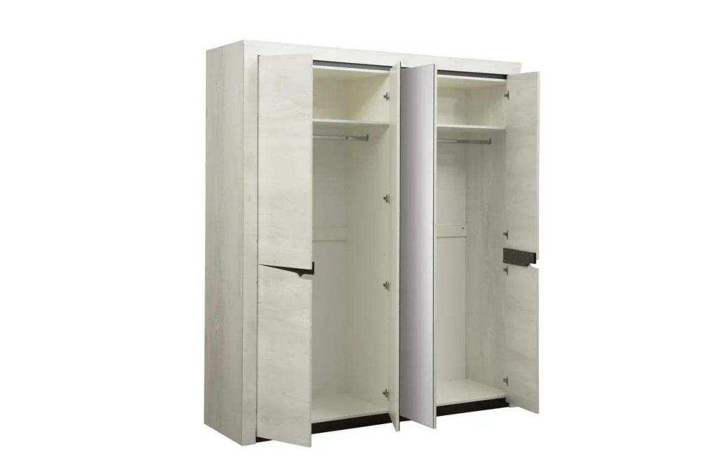 33.01 Лючия 4-х дв. шкаф для одежды бетон пайн белый/венге