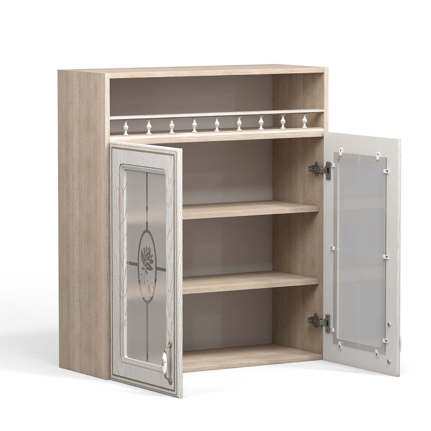 Флоренция шкаф навесной ШКН 800 ПВ / Ясень/Ясень патина В 920