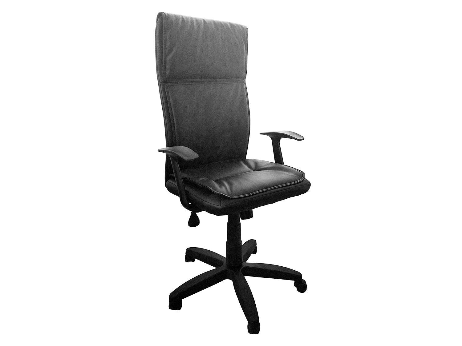 Кресло Соло 1П черный/к/з серый