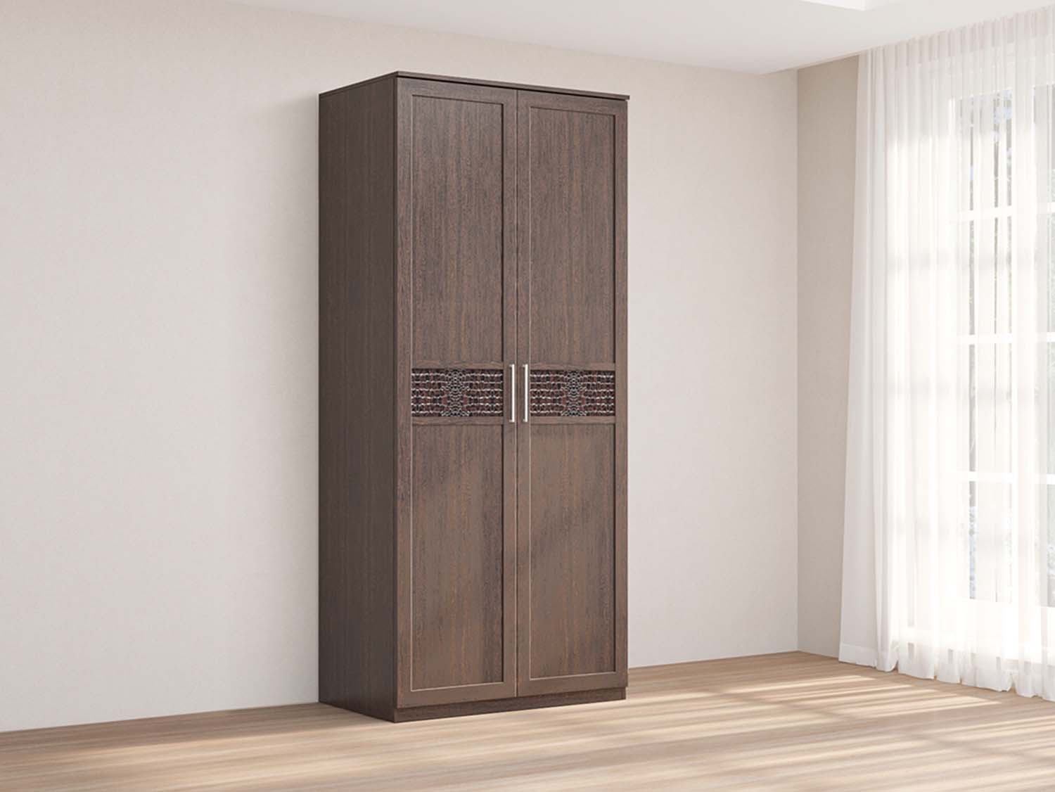 Кэт 4 шкаф 2-ств. - Венге/Кайман тёмный