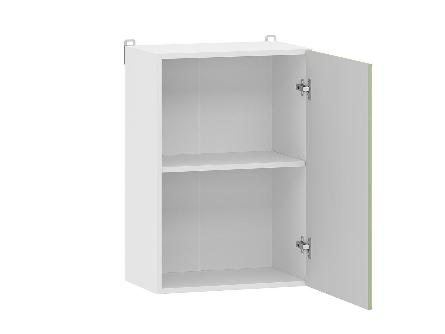 Вокс 100.30 шкаф навесной (500) Белый / Фисташка