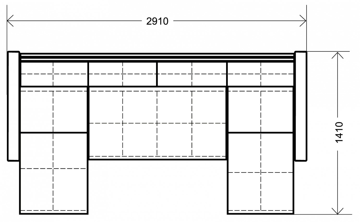 Диван Патрик 2 бежевый