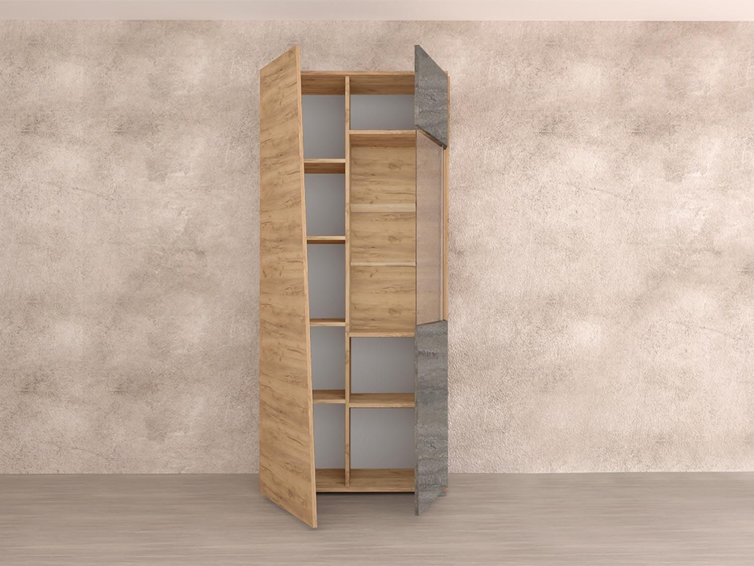 Гостиная Аллегро 10 компл. 1 / Дуб Крафт золотой/Камень темный