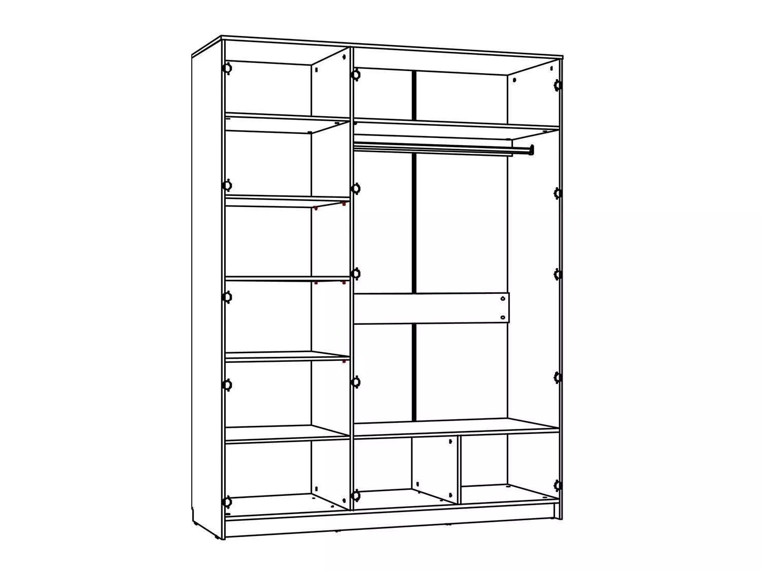 НМ 013.57 Шкаф комбинированный Livorno /дуб бунратти / софт панакота