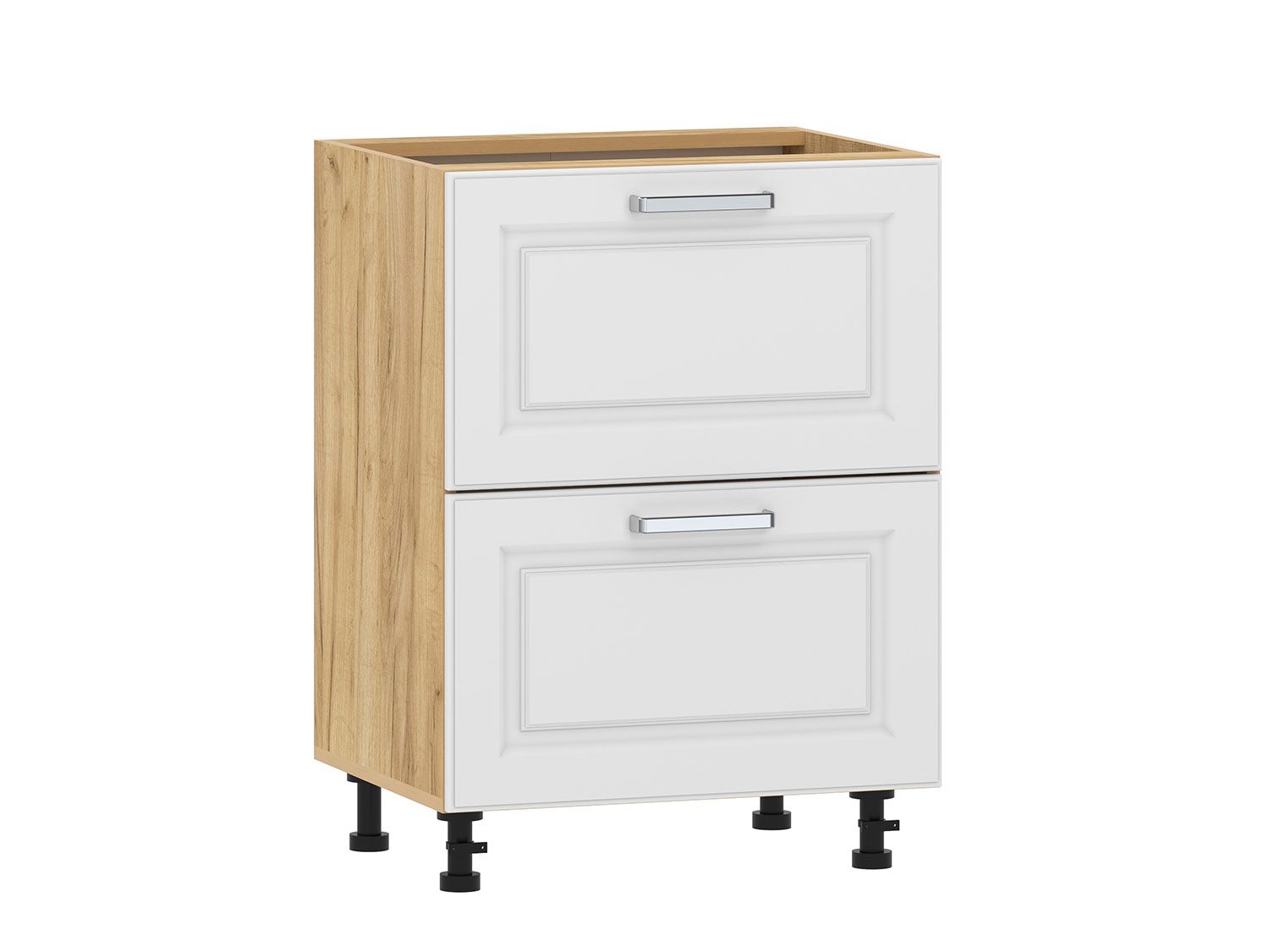 Вокс 100.05 600 тумба кухонная / Дуб крафт золотой/Меренга