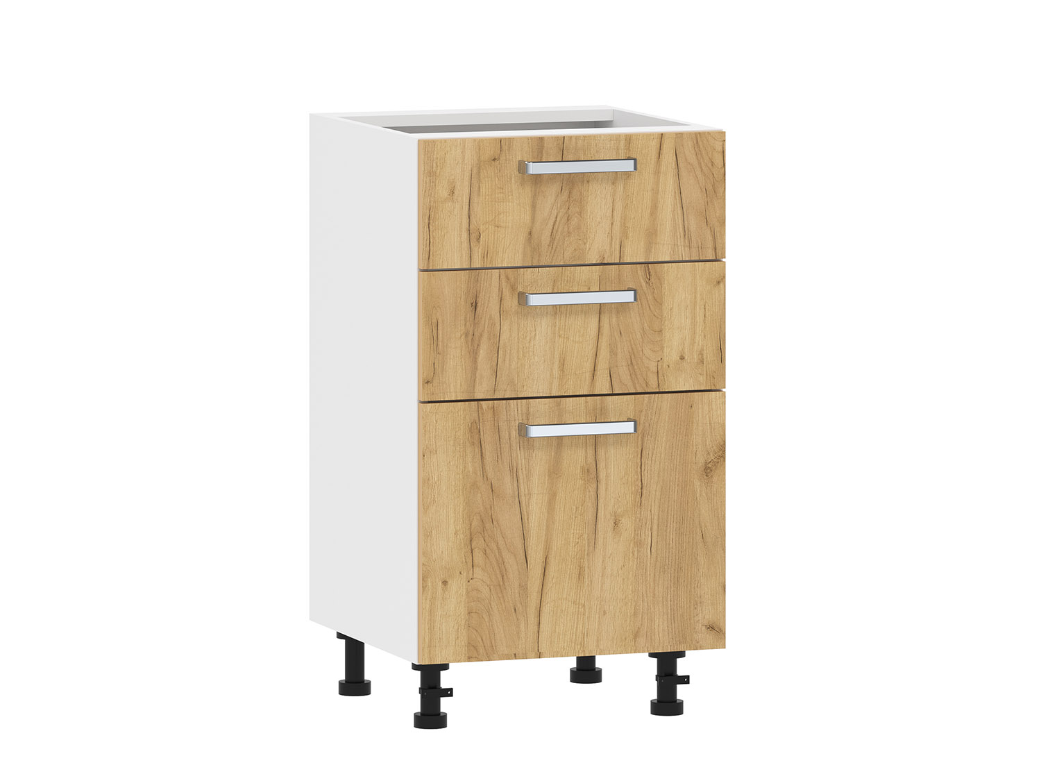 Борги 100.06 450 тумба кухонная / Белый/Дуб Крафт золотой