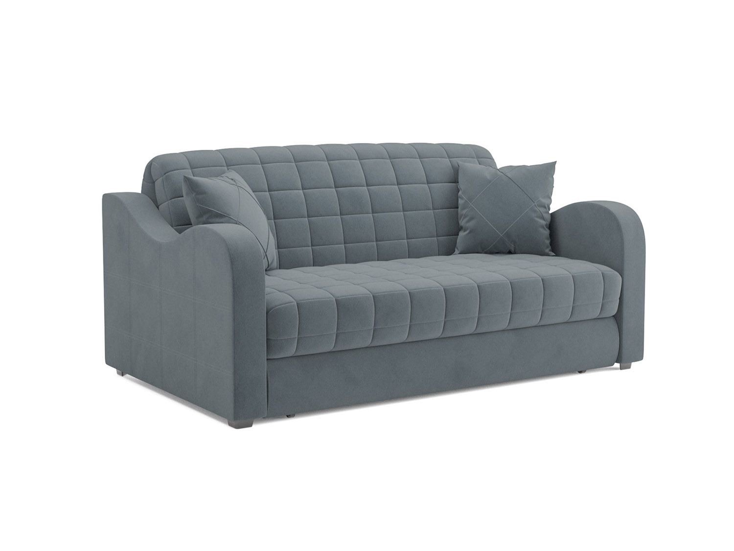 Диван Аккордеон Барон №4 велюр серо-синий HB-178 26