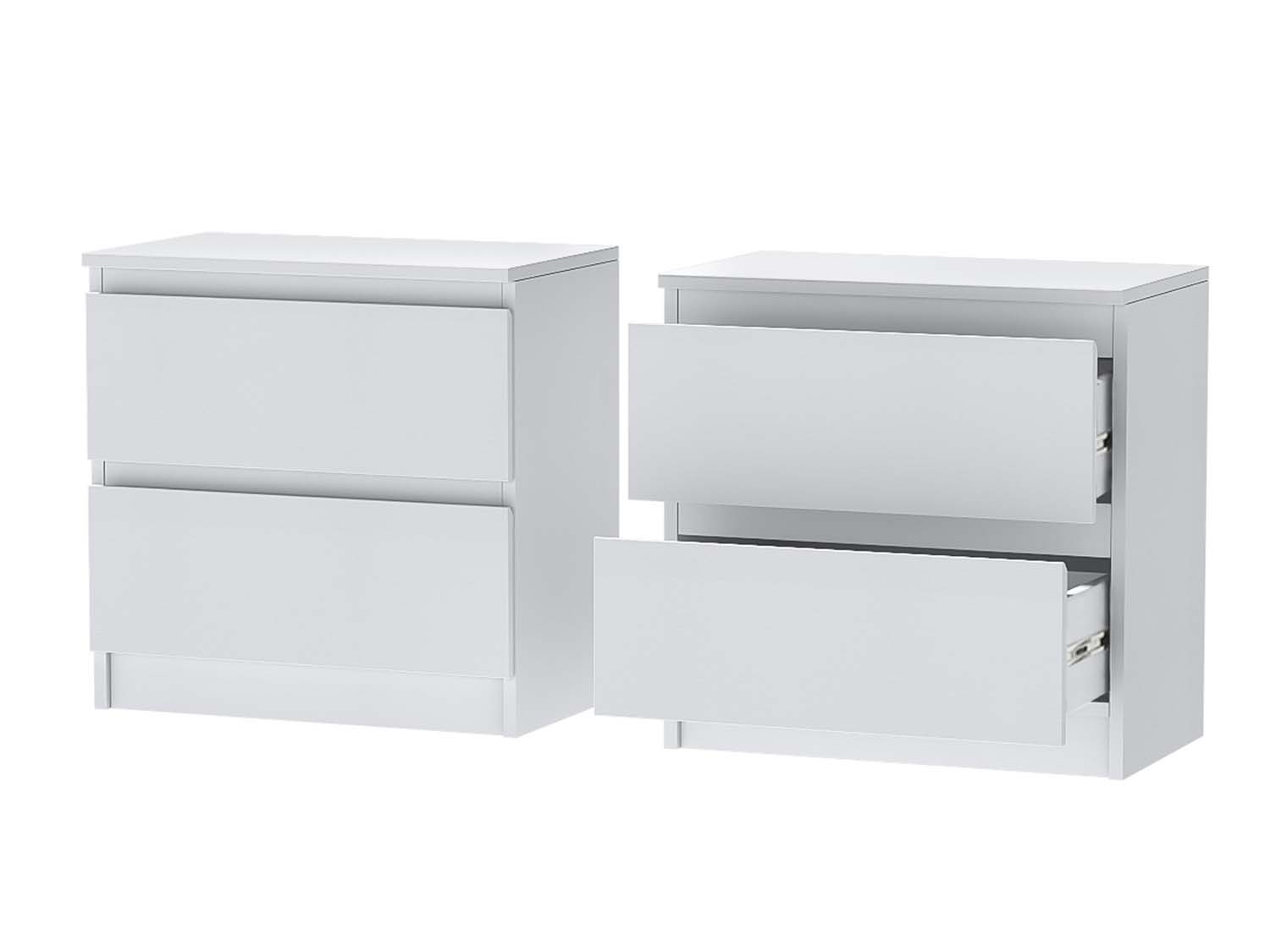 Кэт-1 тумба 2 ящика - Белый