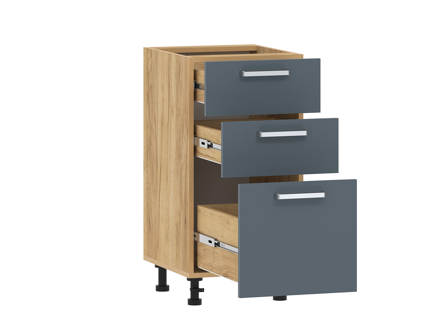 Борги 100.06 400 тумба кухонная / Дуб Крафт золотой/Маренго