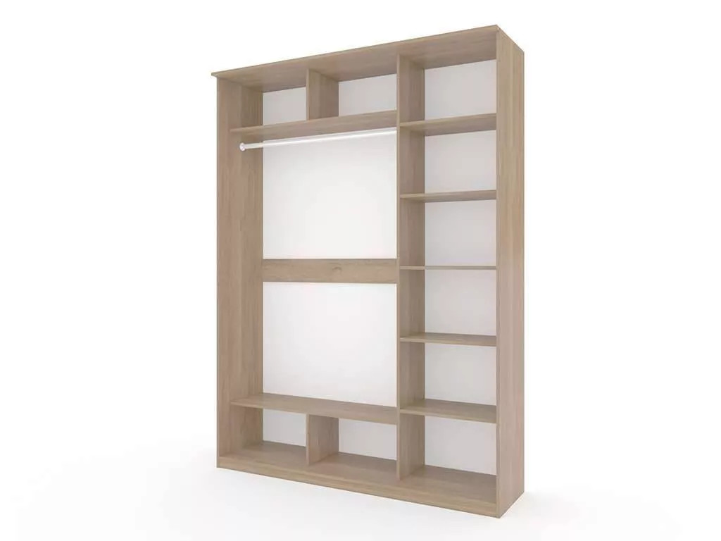 Шкаф купе Модерн 1776х600 3-х дверный 2-х секционный фотопечать №1 ясень