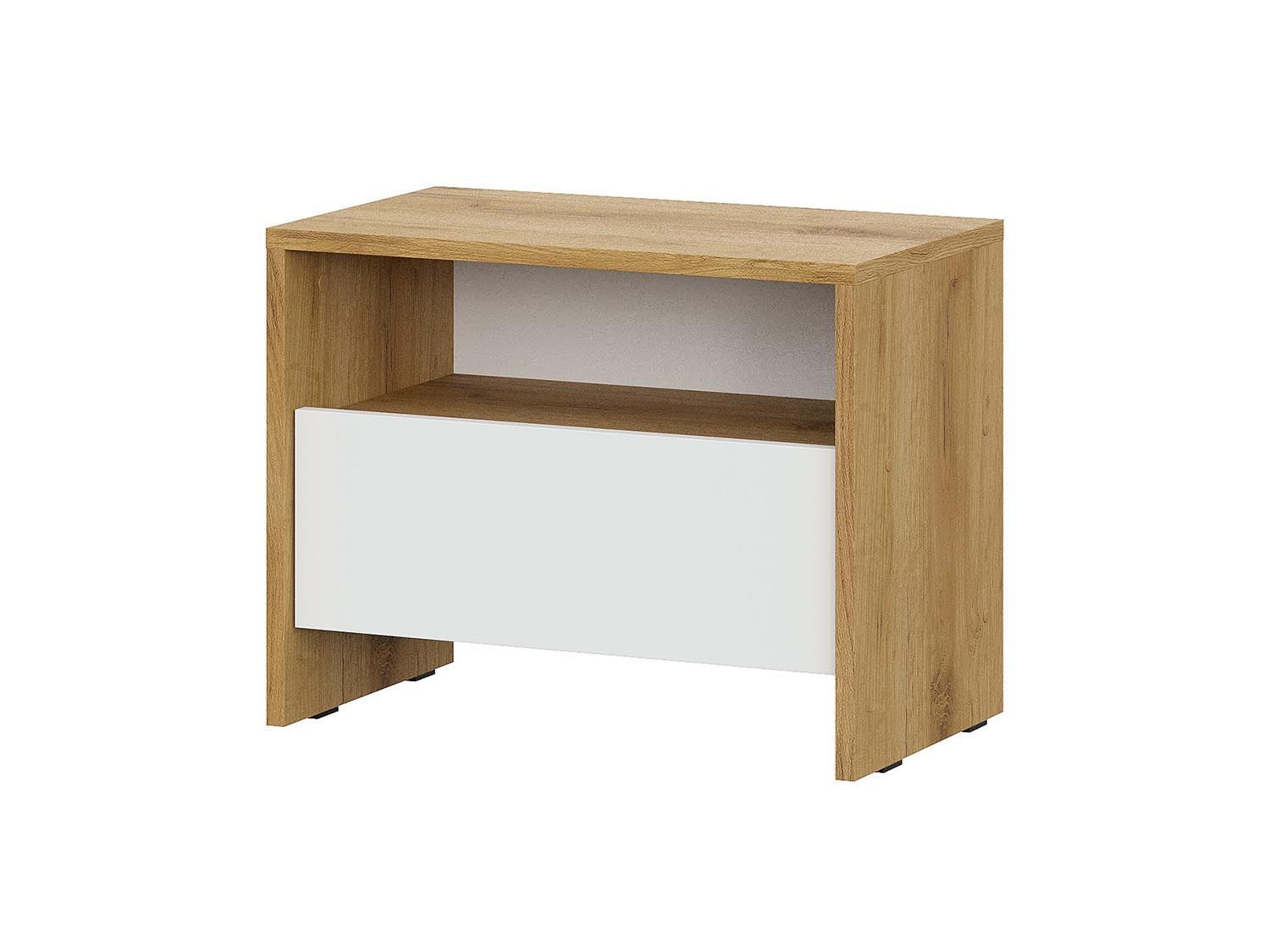 Дольче тумба прикроватная / Дуб золотой/Белый