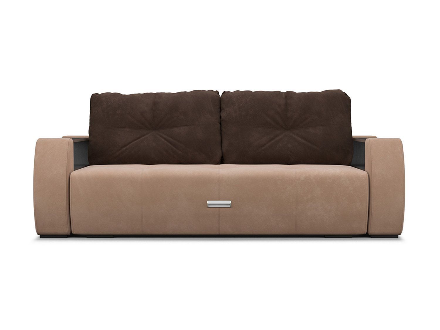 Диван Мальтида бежевый Luna 061 + подушки коричневый Luna 092