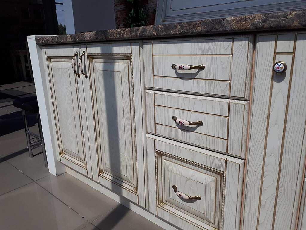 Кухня Флоренция 2000х2320 ясень патина