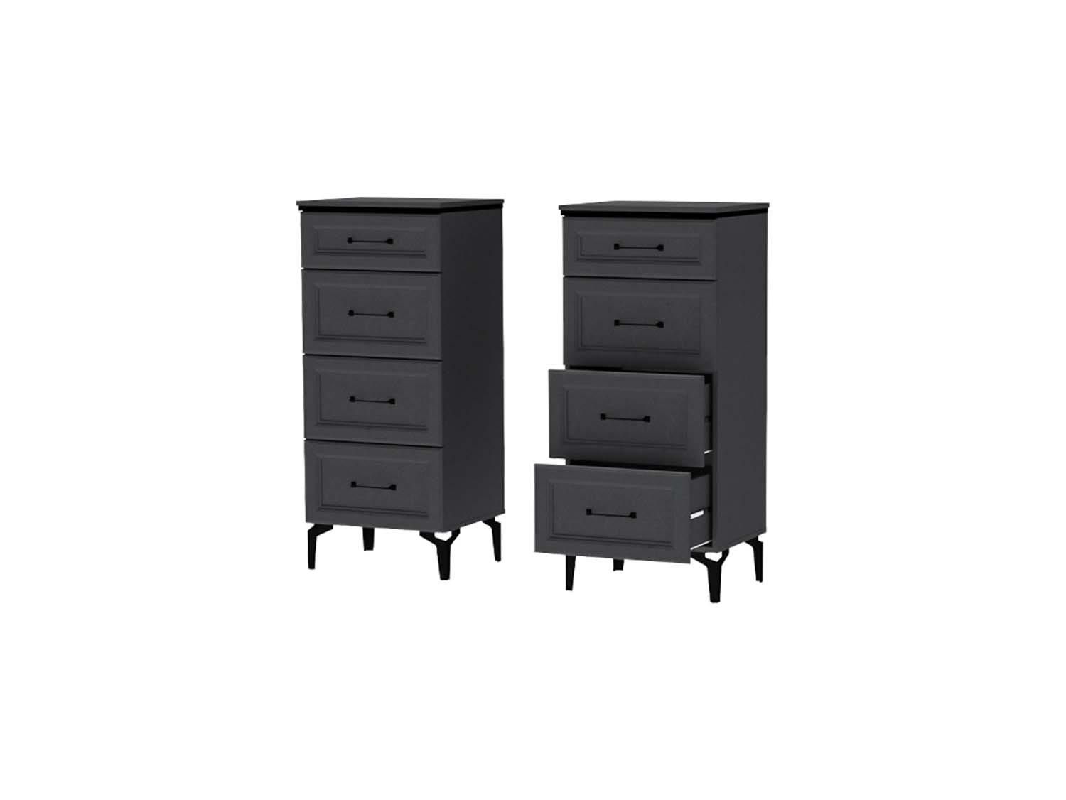 Шарм комод К-4 - Антрацит рамка