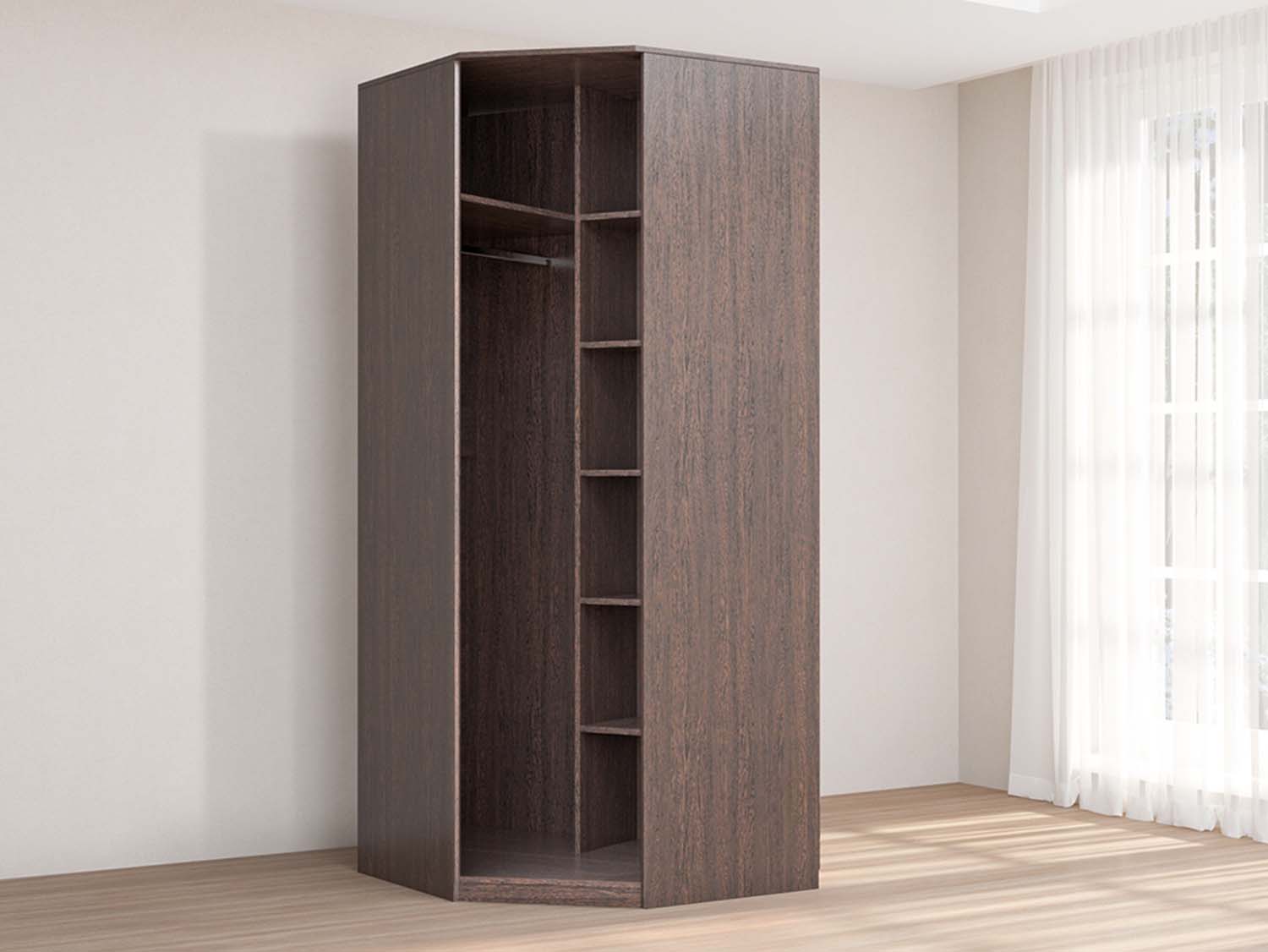 Кэт 4 шкаф угловой - Венге/Кайман тёмный