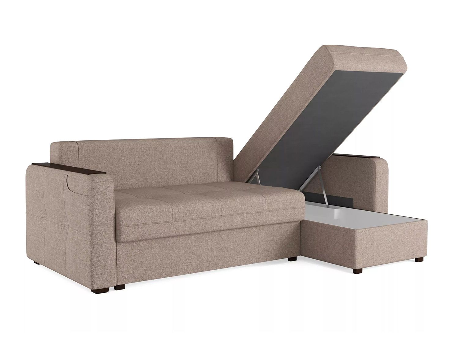 Диван угловой Смарт 3 2Т-1Пф Рогожка шерлок 932