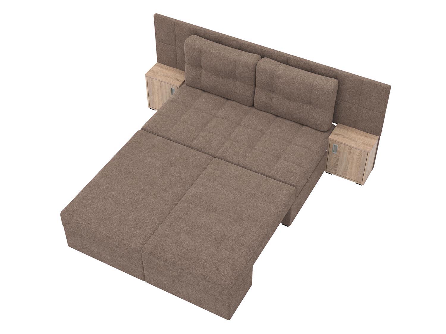 Даллас М диван-кровать / велюр джоя 014 кофе / дуб Сонома