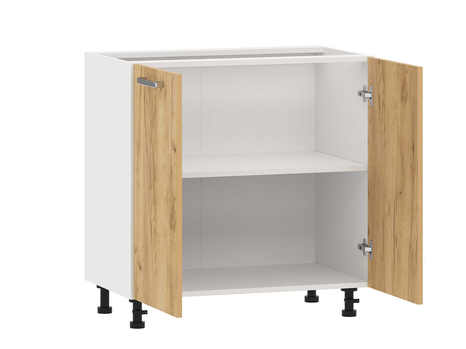 Борги 100.02 800 тумба кухонная / Белый/Дуб Крафт золотой