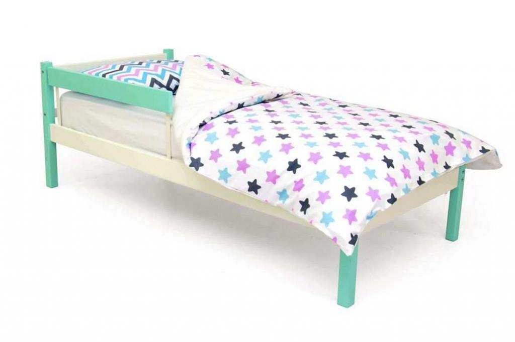 Детская кровать Бельмарко Svogen classic мятно-белый с бортиком