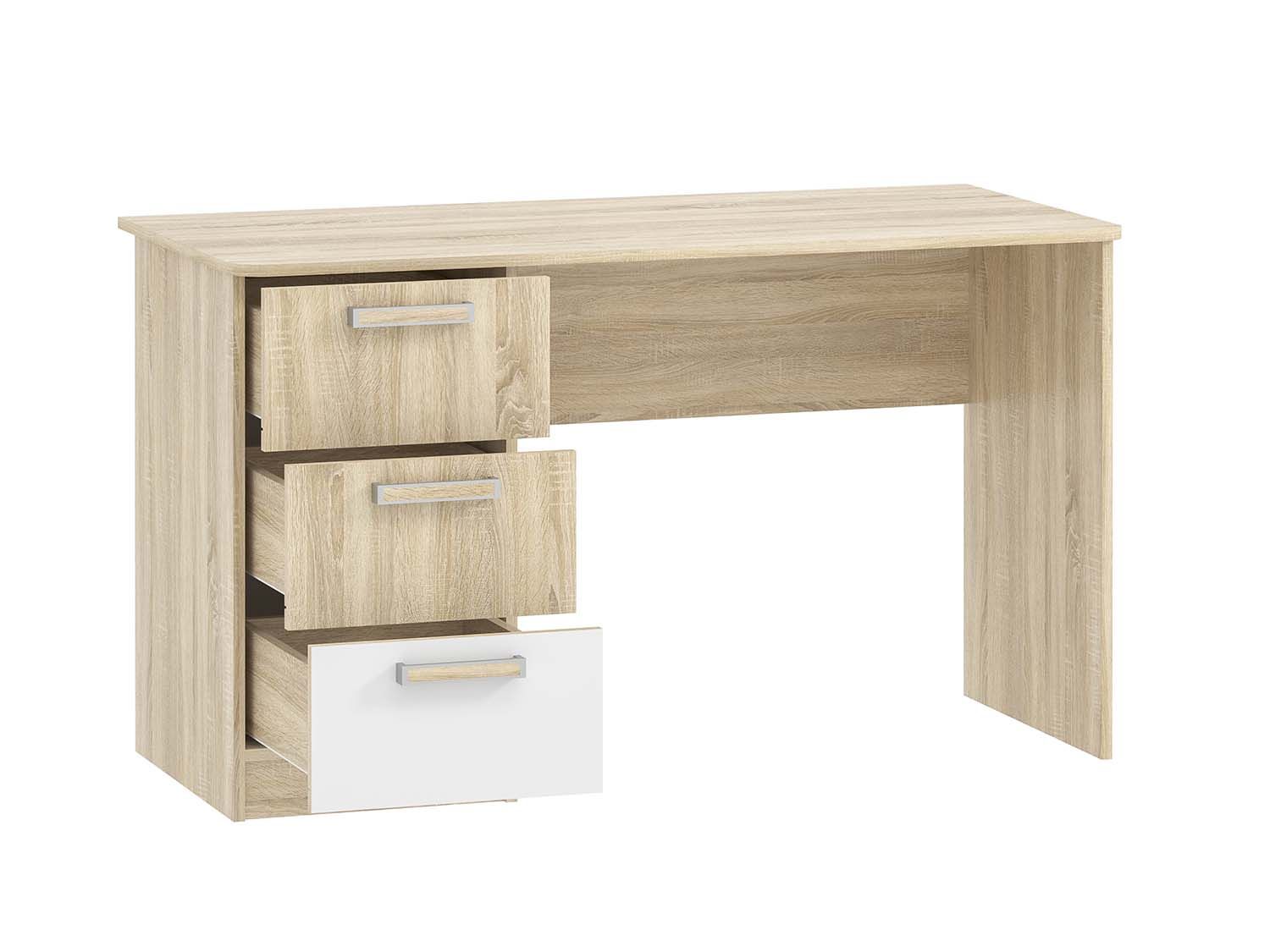 Стол письменный НМ 011.47-01 «Фанк» клен танзанский/белый