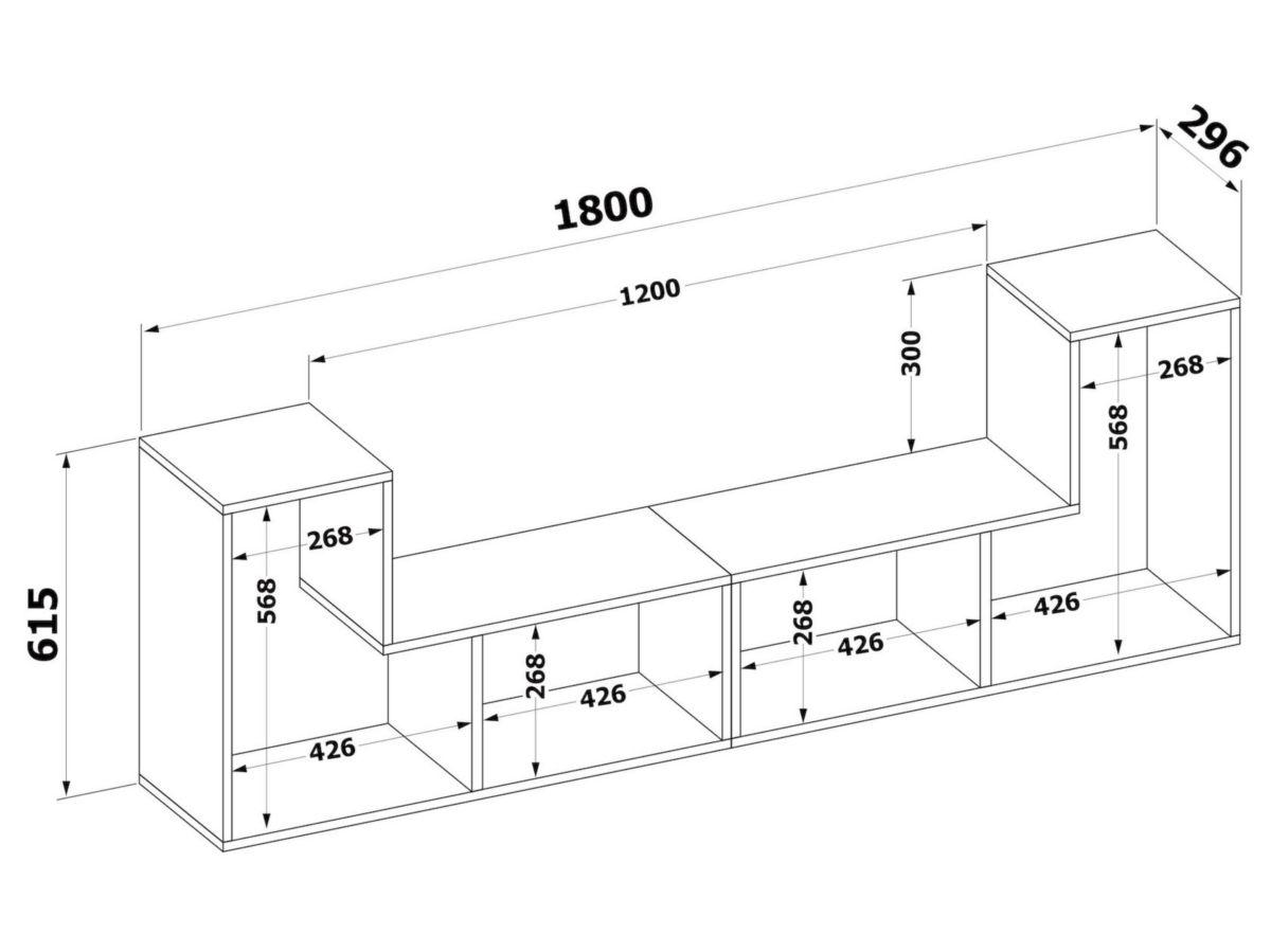 ТВ-тумба ПК-9.2 Дуб делано